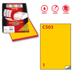 Etichetta adesiva C/503 giallo 100fg A4 210x297mm (1et/fg Markin