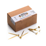 LEONE SCATOLA 100 FERMACAMPIONI SEMIGIGANTI N.10 50MM OTTONATI