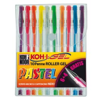 KOH.I.NOOR ASTUCCIO 10 ROLLER KOH-I-GEL COLORI PASTEL
