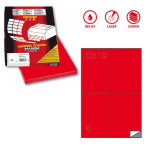 Etichetta adesiva C/519 rosso 100fg A4 105x148,5mm (4et/fg Markin