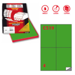 Etichetta adesiva C/519 verde 100fg A4 105x148,5mm (4et/fg Markin