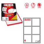 Etichetta adesiva A/455 bianca 100fg A4 99,1x93,1mm (6et/fg Markin