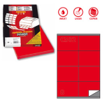 Etichetta adesiva C/502 rosso 100fg A4 105x72mm (8et/fg Markin
