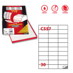 Etichetta adesiva C/557 bianca 100fg A4 70x29,7mm (30et/fg Markin