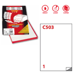 Etichetta adesiva C/503 bianca extra forte 100fg A4 21x29,7cm (1et/fg Markin
