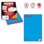 Etichetta adesiva C/503 blu 100fg A4 210x297mm (1et/fg Markin