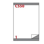 Etichetta adesiva C/550 bianca 100fg A4 210x280mm (1et/fg) Markin