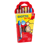 Astuccio 6 supermatitoni lavabili c/temperino GIOTTO BeBE'