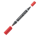 STAEDTLER PENNARELLO LUMOCOLOR DUO PERMANENT 348 F/M ROSSO