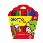 ASTUCCIO 10 SUPERPASTELLONI A CERA GIOTTO BEBE'