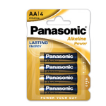 BLISTER 4 PILE STILO ALKALINE AA 1,5V PANASONIC