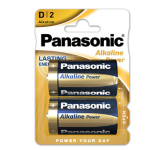 BLISTER 2 PILE TORCIA ALKALINE D 1,5V PANASONIC