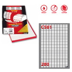Etichetta adesiva C/581 bianca 100fg A4 19x10mm (280et/fg Markin