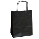 MAINETTI BAGS 25 SHOPPERS CARTA KRAFT 22X10X29CM TWISTED NERO