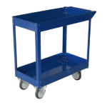 SERENA GROUP CARRELLO C/RUOTE IN ACCIAIO VERNICIATO BLU 2 RIPIANI 84X41cm H 82cm