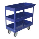 SERENA GROUP CARRELLO C/RUOTE IN ACCIAIO VERNICIATO BLU 3 RIPIANI 84X41cm H 82cm