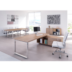 ARTEXPORT SCRIVANIA MANAGER 180X90cm c/mobile servizio rev. CILIEGIO AR. - PRESTIGE METAL