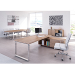 ARTEXPORT SCRIVANIA MANAGER 210X90cm c/mobile servizio rev. CILIEGIO AR.- PRESTIGE METAL