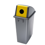 Medial International CONTENITORE Office 60Lt + COPERCHIO GIALLO con FORO per BOTTIGLIE