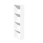 ARTEXPORT LIBRERIA ALTA A GIORNO 40x32cm - H196cm BIANCO