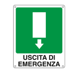 CARTELLI SEGNALATORI CARTELLO ALLUMINIO 25x31cm 'USCITA DI EMERGENZA'