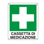 CARTELLI SEGNALATORI CARTELLO ALLUMINIO 16x21cm 'CASSETTA DI MEDICAZIONE'