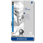 Astuccio metallo 12 matita grafite MarsÂ® LumographÂ® 12gradazioni Staedtler