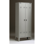 TECNICAL 2 ARMADIO SPOGLIATOIO METALLO a 2 POSTI 70x35cm H180cm GRIGIO