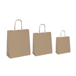 MAINETTI BAGS 25 SHOPPERS CARTA BIOKRAFT 45X15X50CM NEUTRO CORDINO AVANA