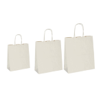 MAINETTI BAGS 25 SHOPPERS CARTA BIOKRAFT 22X10X29CM TWISTED SABBIA