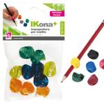 Busta 10 impugnature per matite colori assortiti IKONA+