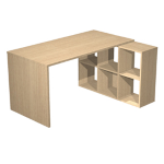 ARTEXPORT Postazione Home-Office 6 caselle L140 x P104 x H72,4cm Rovere