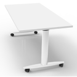 ARTEXPORT Tavolo multifunzione c/ruote 140x80xH73,7cm Bianco Taxi