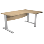 ARTEXPORT Scrivania Compact DX fianco a L metallo L160cm Rovere - AgorA' Direction