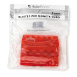HolenBecky Blister 20 Portamonete in PVC 5cent rosso