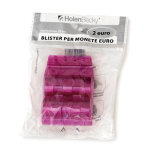 HolenBecky Blister 20 Portamonete in PVC 2euro viola