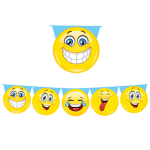 Festone sagomato Emoticons lungh. 6mt Big Party