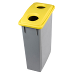 Medial International Contenitore Office 90Lt + Coperchio giallo per Bottiglie e Lattine