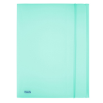 Cartella 3L c/elastico PPL PASTEL azzurro f.to utile 24x33cm Favorit