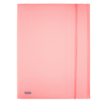 Cartella 3L c/elastico PPL PASTEL rosa f.to utile 24x33cm Favorit