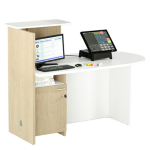 ARTEXPORT Postazione Reception Concept DX L143 x P83 x H117cm bianco/rovere