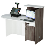 ARTEXPORT Postazione Reception Concept SX L143 x P83 x H117cm bianco/frass.tosc.