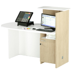 ARTEXPORT Postazione Reception Concept SX L143 x P83 x H117cm bianco/rovere
