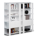 ARTEXPORT Libreria alta a 5 ripiani 100X38,6cm H198cm BIANCO - Concept