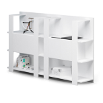 ARTEXPORT Libreria bassa a 3 ripiani 100X38,6cm H124cm BIANCO - Concept