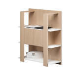 ARTEXPORT Libreria bassa a 3 ripiani 100X38,6cm H124cm BIANCO/ROVERE - Concept