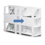 ARTEXPORT Coppia antine + paretine per libreria Concept BIANCO