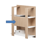 ARTEXPORT Coppia antine + paretine per libreria Concept ROVERE