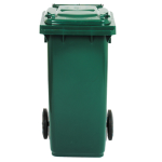 MobilPlastic Bidone carrellato 120Lt verde scuro per raccolta differenziata