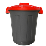Mobil Plastic Contenitore portarifiuti Dusty 25Lt c/coperchio rosso